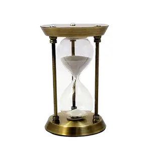 Large Novelty Brass Sand Timer Hourglass 30 Minutes for Home Decoration