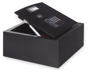 מלון פתוח למעלה אלקטרוני כספות תיבת מנעול דיגיטלי עבור מלון מלון הידראולי סוג דיגיטלי מיני חסין אש כספת שחור 2MM