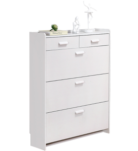Chine Offre Spéciale <span class=keywords><strong>pas</strong></span> <span class=keywords><strong>cher</strong></span> prix bois 2 étagères en panneaux de particules organisateur rack mini armoire à chaussures avec 2 tiroirs pour la maison - Product Image 1
