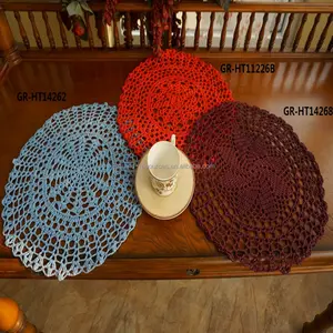 맞춤 크로 셰 뜨개질 doilies 판매 100% 코튼 수제 크로 셰 뜨개질 doilies