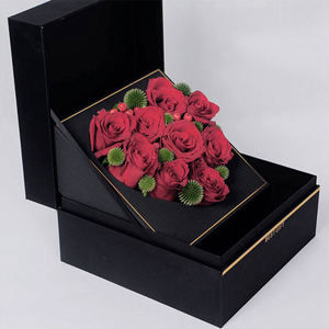 Embalaje de caja de flores frescas de terciopelo de lujo personalizado - Product Image 3