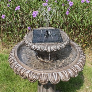 Fontaines solaires modernes pour bains d'oiseaux, bains d'oiseaux solaires pour jardin et extérieur - Product Image 4
