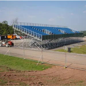 Temporäre Gerüste Tribüne Im Freien Stadion Sitze Fußball Rugby Feld Schule Tribünen