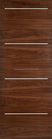 Hutan Terang Hitam Walnut Laminasi Interior Kamar Tidur Pintu