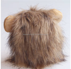 Lustige Katze Löwe Mähne Perücke niedlichen wasch baren Halloween Plüsch Katzen hut - Product Image 3