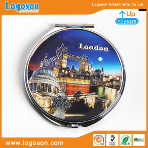 London Sáng Tạo Kim Loại Khung Gương Túi Linh Hoạt Cầm Tay Gương Cho Trang Điểm Với Biểu Tượng Cá Nhân Magnifying Tính Năng - Product Image 4