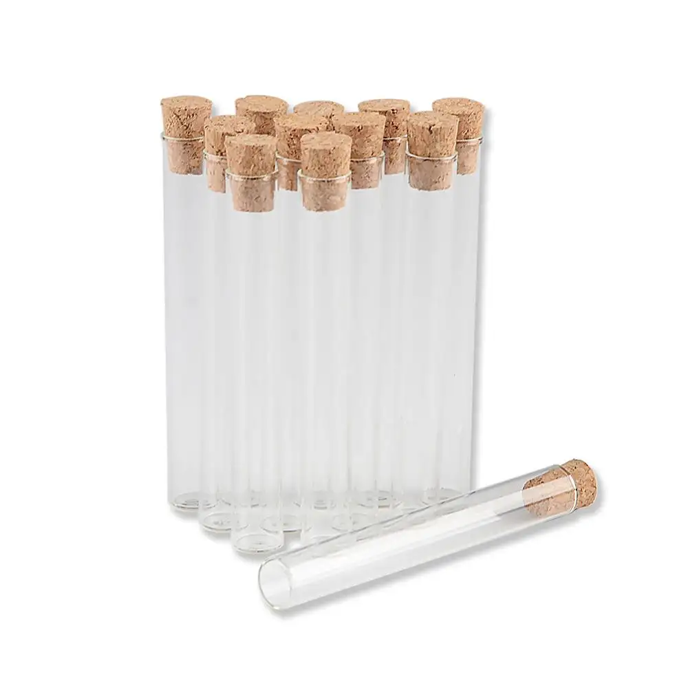 4ml 10x75mm Small Glass Test Tube Vials Jars With Corks Stopper Empty Glass Transparent Mason Jars Bottles