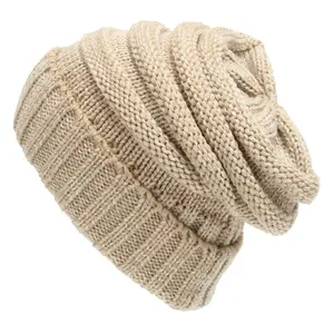 新设计中性冬季针织帽子羊毛帽女性休闲帽子
