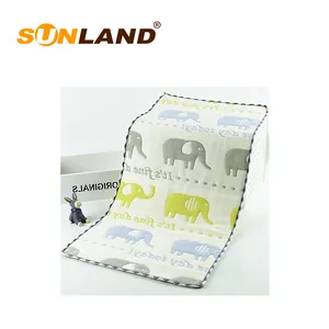 Sunland供应动物婴儿纯棉手巾优质儿童纱布方形平纹针织毛巾套装婴儿洗涤25厘米 * 50厘米