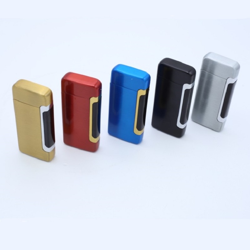 USB Мини электрическая сенсорная Зажигалка со светодиодным индикатором заряда аккумулятора прикуриватель