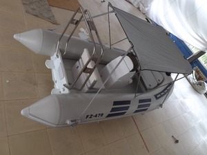 Bateau gonflable rigide de pêche avec matériau de coque en PVC à fond en fibre de verre pour les aventures en bateau - Product Image 2