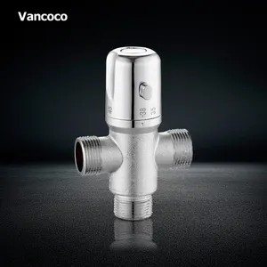 Vancoco YK135H 니켈 도금 3 웨이 온도 조절 혼합 밸브