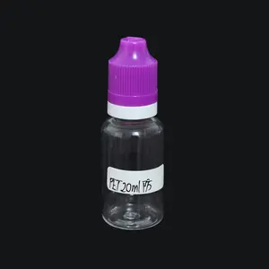 5Ml Chai Mẫu 8Ml 10Ml 30Ml 50Ml Trong Suốt PET Lỏng Nhỏ Giọt Chai Với Childproof Tamper Rõ Ràng Nắp