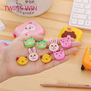 Personalisiertes Werbe-Schulbedarf-Set Großhandel Ausgefallene Cartoon-Tier-Stil Bleistifte 3D Radiergummis für Kinder TWINS WIN - Product Image 3