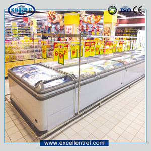 Tapa de cristal congelador comercial escaparate para la venta en un <span class=keywords><strong>supermercado</strong></span> - Product Image 3
