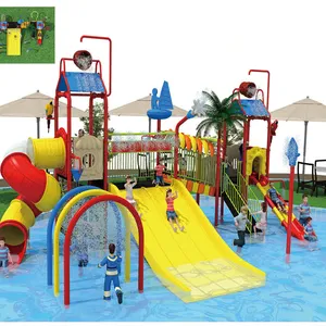 Parque Acuático para niños, parque infantil de plástico y fibra de vidrio TX-93302