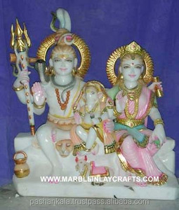 Natural Marble <b>Shiva</b> Family Murti - Product Image 1