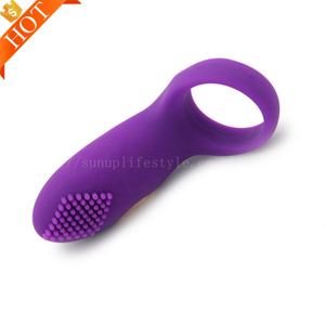 Kotak kustom gratis-cincin lengan Penis pemijat Penis pemijat silikon getar isi ulang USB