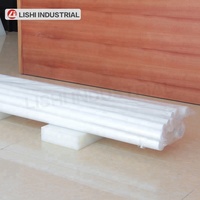 Tige PTFE solide ronde en plastique noir blanc naturel de haute qualité de 5mm à 350mm, barre PTFE
