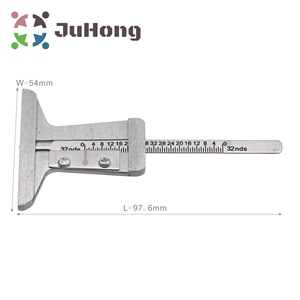 T Stijl Rvs Loopvlak Dieptemeter Rvs Slide (Verwijderbare) bereik 0-25mm en 0-32nds Diepte Meetinstrumenten - Product Image 2