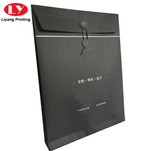 50 sacs enveloppe en papier noir avec ficelle, feuille argent personnalisée, Logo imprimé, format <span class=keywords><strong>A4</strong></span> - Product Image 6