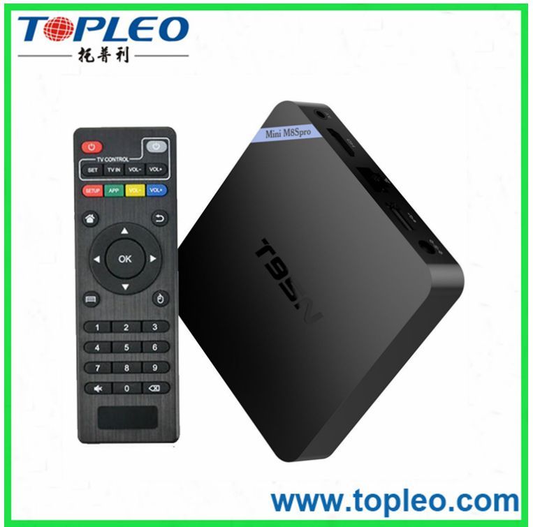 Android 5.1 T95N Mini M8s Pro 2 GB de RAM 8 GB SSD 4 K + 1080 P caja de la tv inteligente