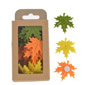 Set <span class=keywords><strong>adesivi</strong></span> <span class=keywords><strong>murali</strong></span> simpatici cartoni animati in feltro per bambini a forma di animale fustellati a forma di foglia - Product Image 3