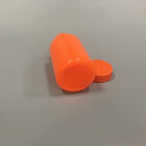 250ml Rotonda Arancione Di Plastica HDPE Bottiglie di Pillola Integratore - Product Image 4