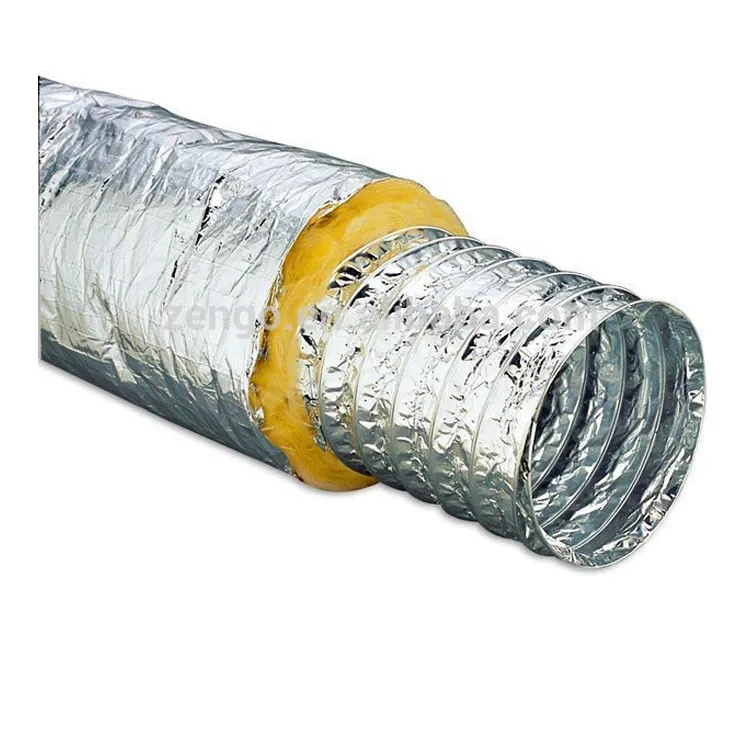 Tuyau Flexible isolé en aluminium, tube acoustique, Flexible, pour systèmes de système HVAC