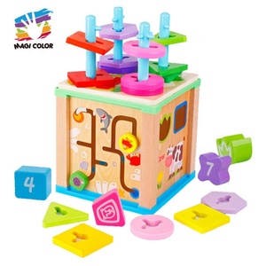 Nuovo arrivo educativo gioco cubo di attività in legno <span class=keywords><strong>per</strong></span> i più piccoli W12D172 - Product Image 1