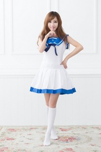 Onen bleu et blanc marine anime costume de marin jeu de rôle costume cosplay costume de déguisement - Product Image 3