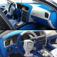 Bleu auto-adhésif tissu automatique film épais velours pur avec d'étirement élevée