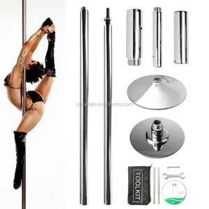 X Dance 45mm Chrome Portable Dance Pole (Spin/Static)