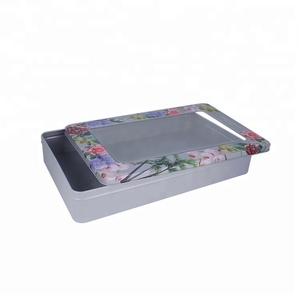 Grand couvercle <span class=keywords><strong>de</strong></span> fenêtre transparent transparent en PET/PVC recyclable grande boîte en fer blanc d'emballage <span class=keywords><strong>de</strong></span> <span class=keywords><strong>maquillage</strong></span> avec impression <span class=keywords><strong>de</strong></span> logo pour l'emballage - Product Image 3