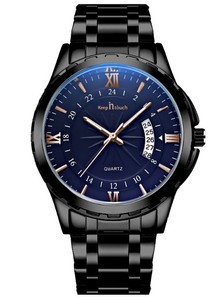 <span class=keywords><strong>Orologio</strong></span> <span class=keywords><strong>da</strong></span> <span class=keywords><strong>Polso</strong></span> <span class=keywords><strong>da</strong></span> Uomo di Lusso con Cinturino in Acciaio Inossidabile, Colore Oro, Logo Personalizzabile, Movimento al Quarzo - Product Image 6
