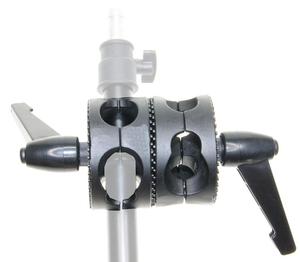 Dual Swiveling Grip <strong>Head</strong> Angle Tilt Mount Pivot Clamp Connector for <strong>Boom</strong> / Reflector Arm - Product Image 3