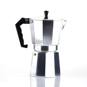 Cafetera Profesional para Espresso y Mocha, de Aluminio, para Estufa, con Capacidad para 1/3/6/9/12 Tazas, Modelo B30 Silver - Product Image 1