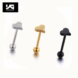 <span class=keywords><strong>Piercing</strong></span> alla lingua in acciaio inossidabile anello con lingua a forma di cuore opaco anelli per capezzoli con bilanciere <span class=keywords><strong>gioielli</strong></span> <span class=keywords><strong>piercing</strong></span> per il corpo - Product Image 5
