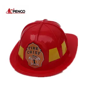 Hot Sale Carnival Party Red Plastic Fireman Hats Toy Firefighter Helmet For Kids