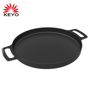 Accessoires de <span class=keywords><strong>barbecue</strong></span> personnalisés, <span class=keywords><strong>plaque</strong></span> de cuisson ronde <span class=keywords><strong>en</strong></span> <span class=keywords><strong>fonte</strong></span> pour <span class=keywords><strong>barbecue</strong></span> au charbon de bois avec poignée - Product Image 2