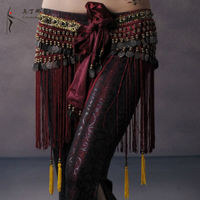 3 Couleur Tribal Belly Dance Belt Coins Belly Dance Hip Scarf