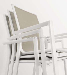 Aluminio exterior jardín Patio <span class=keywords><strong>Bistro</strong></span> café restaurante Pub silla apilable comedor silla para juegos de jardín - Product Image 3