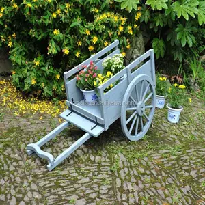 Wooden Wheelbarrow Farm Cart Planter