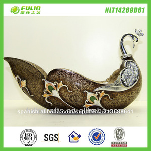 pavo real de la resina de <span class=keywords><strong>frutas</strong></span> placa de decoración <span class=keywords><strong>para</strong></span> el hogar de regalo - Product Image 1