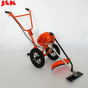 Tay Đẩy Loại Với Lốp Bàn Chải Cutter Lúa Mì Harvester 52cc Mini Gặt Đập Gạo/Bàn Chải Cutter