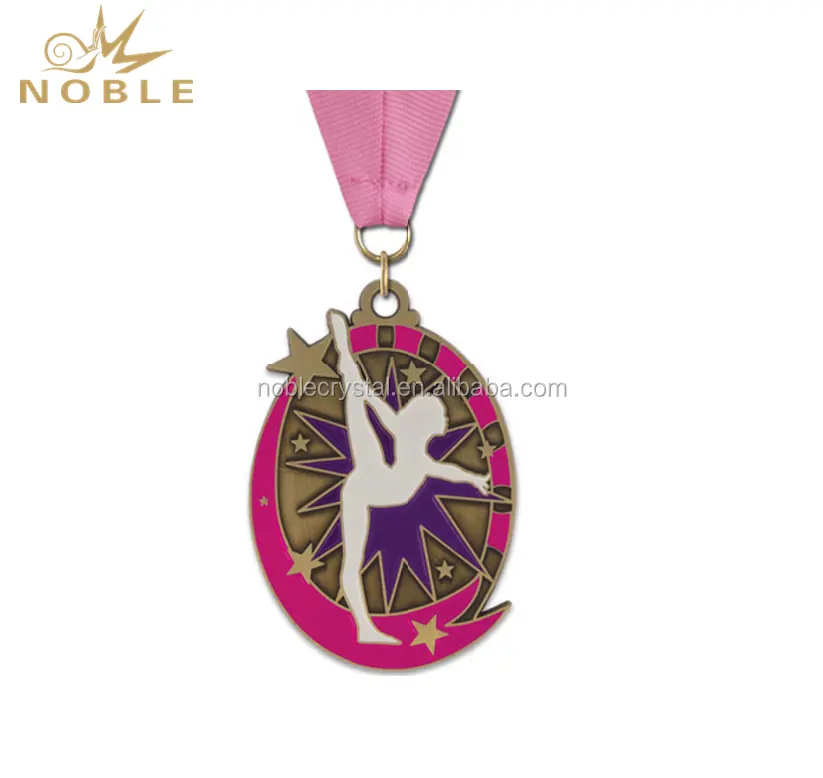 Goedkope Ovale Superstar Vrouw Gymnastiek Sport Souvenir Medaille