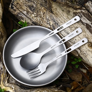 Ensemble léger de trois pièces en titane : couteau, fourchette et cuillère pour le <span class=keywords><strong>camping</strong></span> - Product Image 6