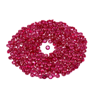 1000ピース/パック5 # ルビー人工宝石0.8-3mmメレーサイズラウンドブリリアントカットルース合成赤コランダム - Product Image 6