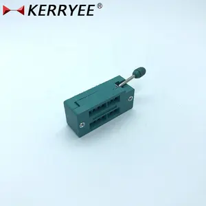 3M 14P zif socket 2.54mm green text IC connector