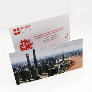 상하이에서 도매 선물 카드 칭찬 슬립 오프셋 인쇄 서비스 인쇄